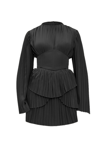 LENTI PLEATED MINI DRESS - BLACK - Andrea Iyamah - Modalova