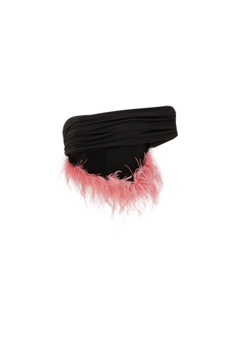 Onika - Off-The-Shoulder Top With Feather Embellishment - ILA - Modalova