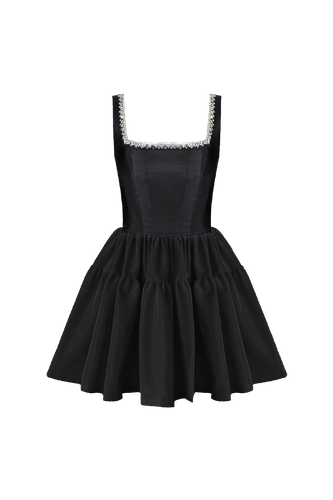 Barbara Dress - Black - Gigii's - Modalova