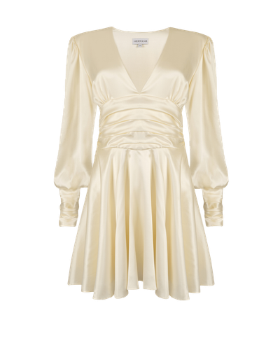 Maya Silk Dress - Ivory - Hervanr - Modalova