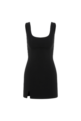 Isadora - U Neck Mini Dress With Front Slit - ILA - Modalova