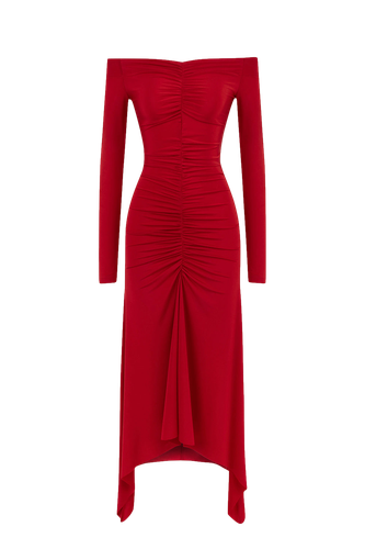 Amos Red Dress - Lora Istanbul - Modalova