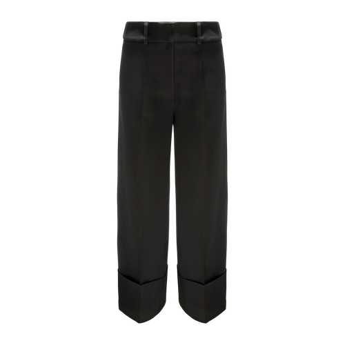 Black Trousers With Wide Cuffs - YAVORSKA - Modalova