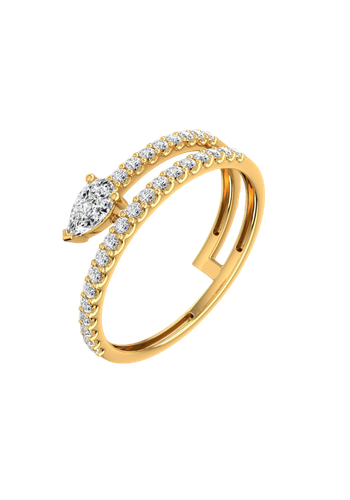 Double Pear Pave Ring - Rêver - Modalova