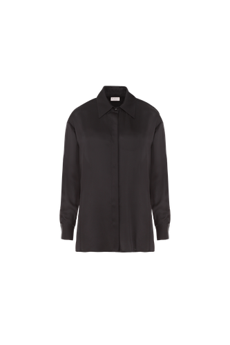 Women's Silk Shirt - Black - MORACÉE - Modalova