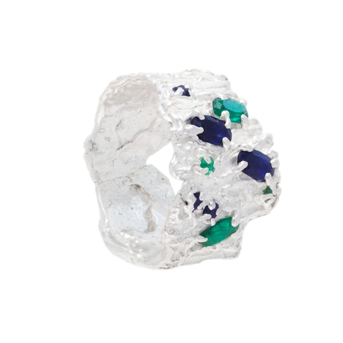 Shiitake Sapphire Emerald Argenti Ring - Loveness Lee - Modalova