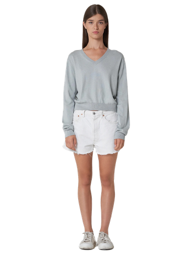 JANNA V-neck knitted sweater blue - Leap Concept - Modalova