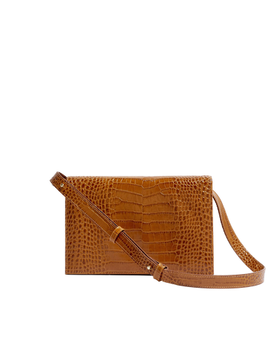 Ines Camel croco print - Phialebel - Modalova