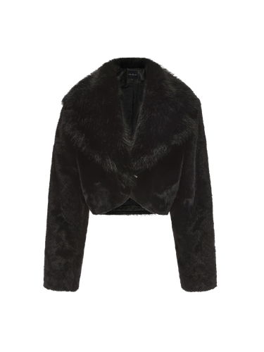 Mara Fur Coat (Black) - Nana Jacqueline - Modalova