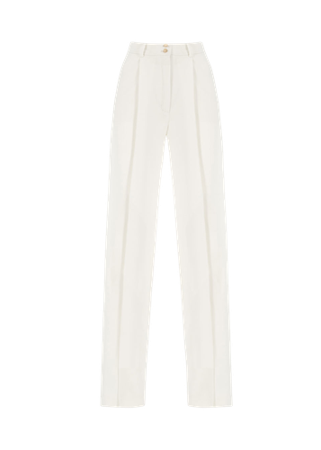 Crepe wide-leg pants in white - Monika Dimova - Modalova