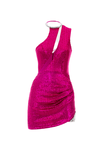 Fuchsia sequin mini dress - Monika Dimova - Modalova