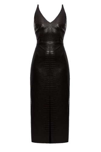 CALISTA black vegan leather midi dress - UNDRESS - Modalova