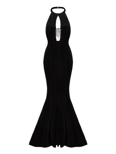 Liliane Velvet Dress (Black) - Nana Jacqueline - Modalova