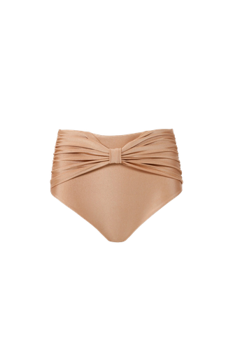 Lilly High-Waisted Bottoms in Bronzed | Women's Caramel Bikini bottoms - Decolet The Label - Modalova