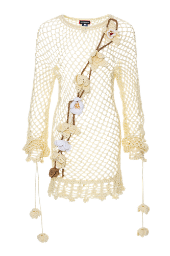Vanilla Multicolor Handmade Crochet Top-Dres | Women's Light Knitwear - ANDREEVA - Modalova