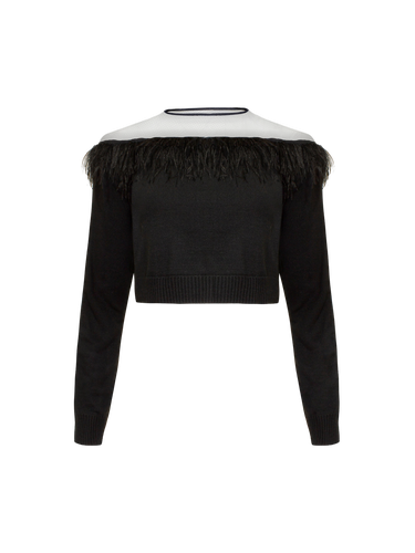 Siska Sweater Negro - M - Long sleeve tops - Lediel - Modalova
