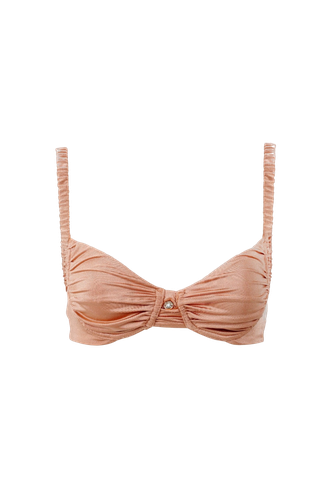 Ariel Underwire Bikini Top in Bronzed - XS - Bikini tops - Decolet The Label - Modalova