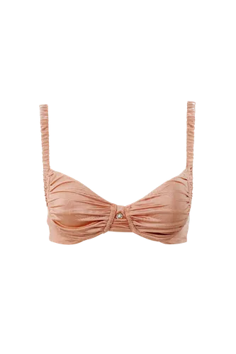 Ariel Underwire Bikini Top in Bronzed | Women's Caramel Bikini tops - Decolet The Label - Modalova