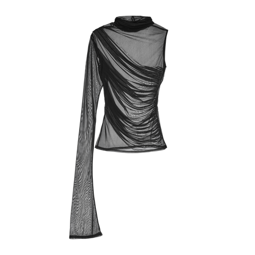Asymmetric Transparent Blouse - M - Blouses - YAVORSKA - Modalova