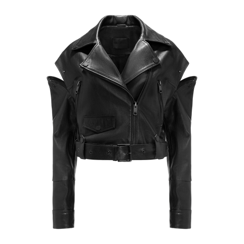 Cropped Biker Jacket In Leather - M - Biker jackets - YAVORSKA - Modalova