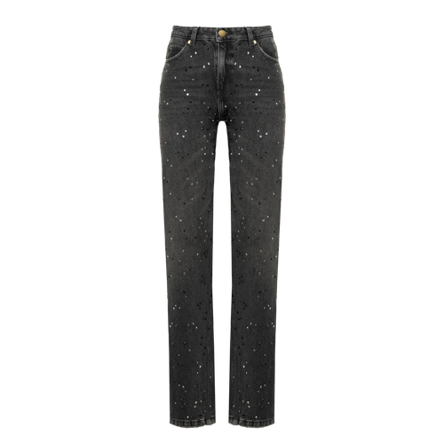 Crystal-Embellished Straight Jeans | Women's Straight leg jeans - Gasanova - Modalova