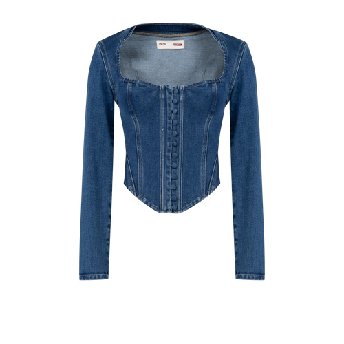 YOUR *ITCH CORSET DENIM CORSET TOP - XL - Long sleeve tops - PCFG - Modalova