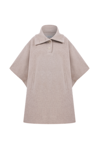 Jarine Wool Blend Poncho In Light | Women's Ponchos - Nazli Ceren - Modalova