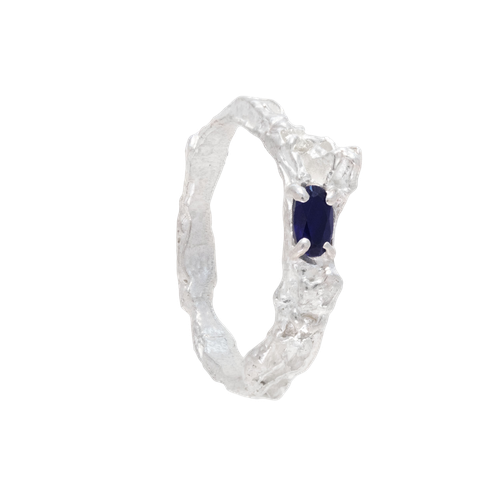 Rosea Sapphire Moissanite Argenti Ring | Women's Rings - Loveness Lee - Modalova