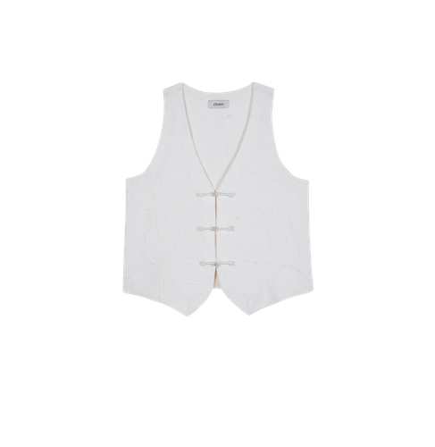 CHINESE STYLE FLORAL TEXTURED WAISTCOAT - M - Vests - CRUSH Collection - Modalova