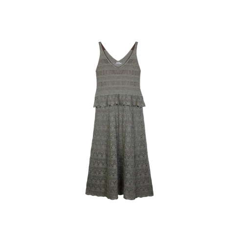 LINEN SEQUINED POINTELLE DRESS - XS - Midi dresses - CRUSH Collection - Modalova
