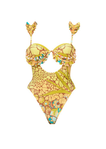KUJI ONE PIECE SWIMSUIT - ILIA PRINT | Women's Swimsuits - Andrea Iyamah - Modalova