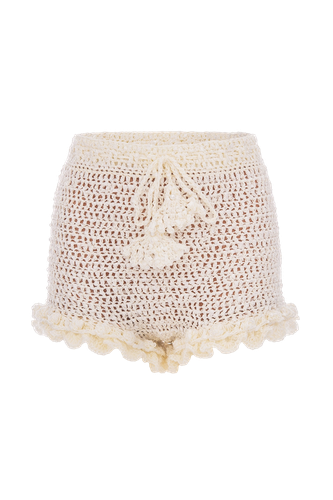 Chrysanthemum Handmade Crochet Shorts | Women's Mini shorts - ANDREEVA - Modalova