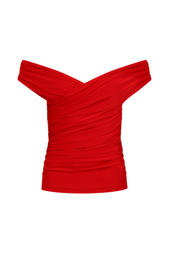 Cheri Blouse In Fiery - S - Blouses - Nazli Ceren - Modalova