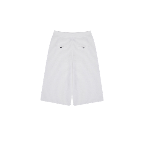 COTTON-LINEN BLEND MID-LENGTH SHORTS | Women's Shorts - CRUSH Collection - Modalova