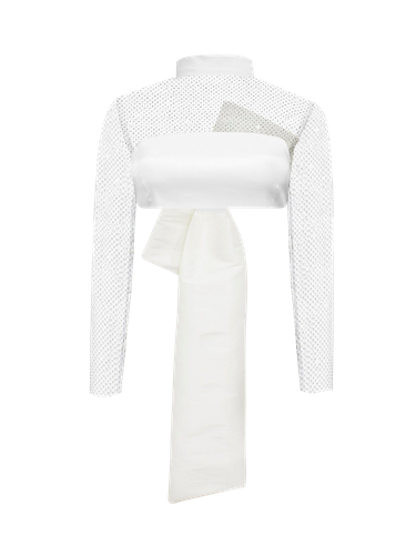 Sarah Mesh Ivory - XS - Crop tops - Lediel - Modalova