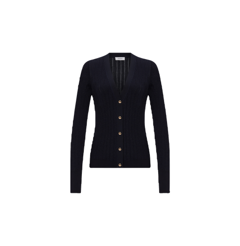METALLIC BUTTON-EMBELLISHED LONG CARDIGAN - M - Cardigans - CRUSH Collection - Modalova