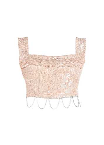Eva sequined crop top - XS - Crop tops - Monika Dimova - Modalova