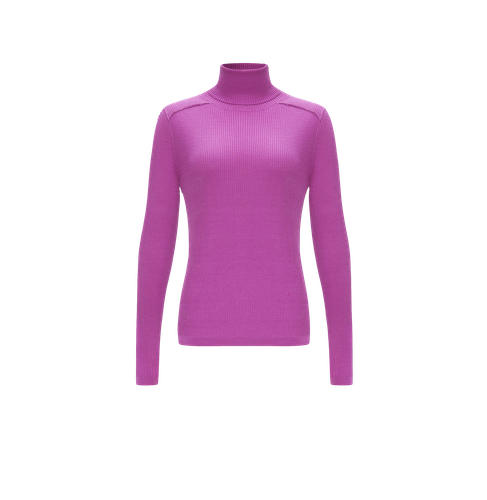 SILK AND CASHMERE RIBBED TURTLENECK TOP - CRUSH Wear - XS - Turtlenecks - CRUSH Collection - Modalova