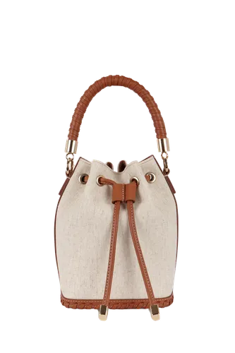 MINI BUCKET LINEN / CANDY LEATHER | Women's Bucket bags - Saonara - Modalova