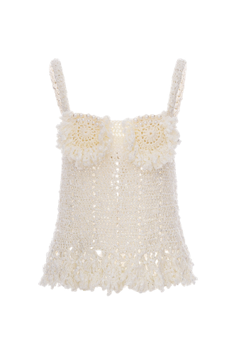 Chrysanthemum Handmade Crochet Top | Women's Tops - ANDREEVA - Modalova
