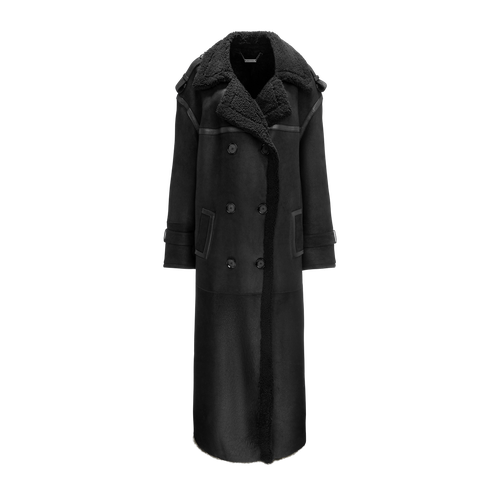 Double Breasted Lamb Leather Coat In - L - Coats - YAVORSKA - Modalova