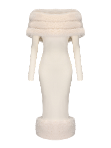 Natalia Fur Dress () - S - Midi dresses - Nana Jacqueline - Modalova