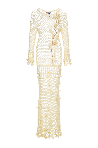 Butter Vanilla Handmade Crochet Dress | Women's Maxi dresses - ANDREEVA - Modalova