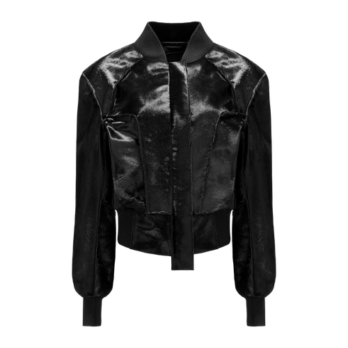 Cropped Calfskin Jacket - L - Leather jackets - YAVORSKA - Modalova