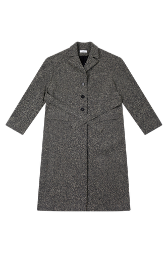 WOOL-BLEND TEXTURED LONG COAT | Women's Wool coats - YIBRI - Modalova