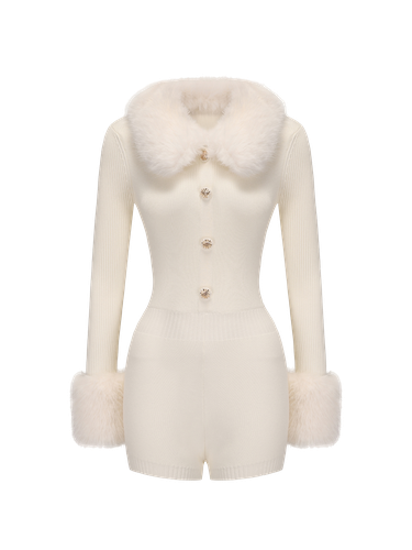 Natalia Fur Jumpsuit - M - Playsuits - Nana Jacqueline - Modalova