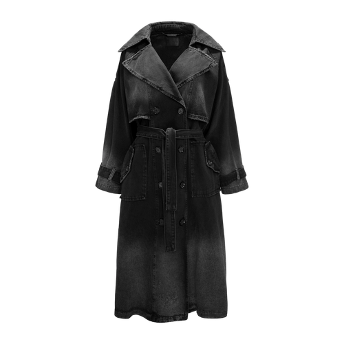 Longline Denim Trench Coat - M - Trench coats - YAVORSKA - Modalova