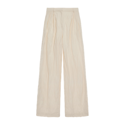Wide Leg Tailored Cotton Trousers - S - Wide leg pants - YAVORSKA - Modalova