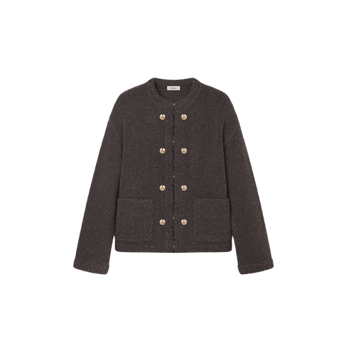 TEDDY BOUCLÉ MANDARIN JACKET - S - Jackets - CRUSH Collection - Modalova