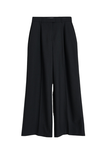 Kelly Pants - Dark Pinstripe | Women's Graphite Wide leg pants - HERSKIND - Modalova
